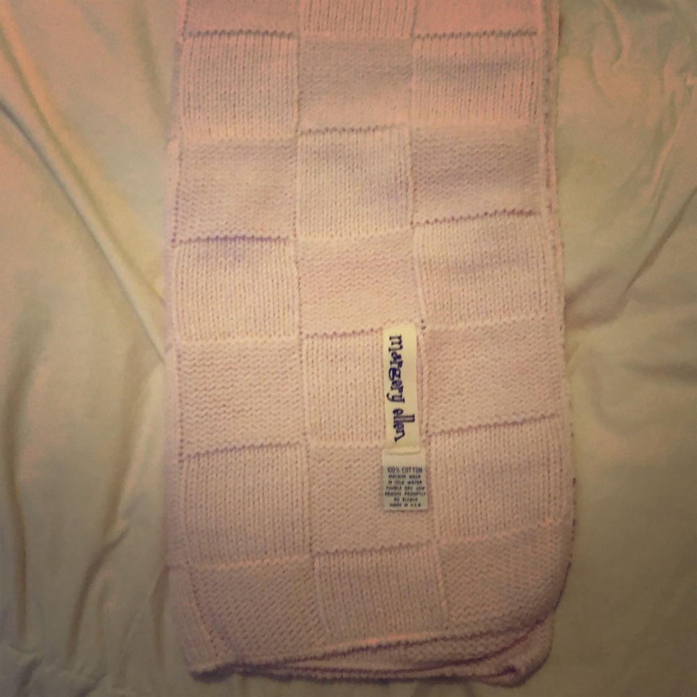 Knitted patchwork baby blanket